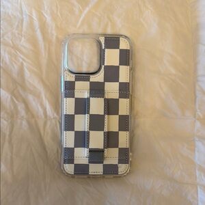 Gray and White Checkered iPhone Case with Glossy Finish
iPhone 14 Max Pro Case